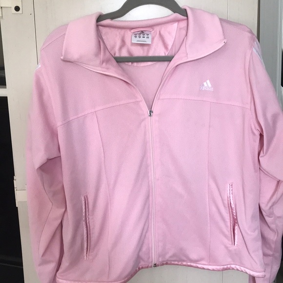 pink adidas crop jacket